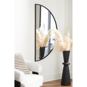 image:imageSignature Design by Ashley Denlow Accent Mirror Black Half Moon Mirror