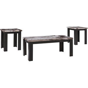 image:imageSignature Design by Ashley Jazmore 3Piece Table Set Faux Marble Top