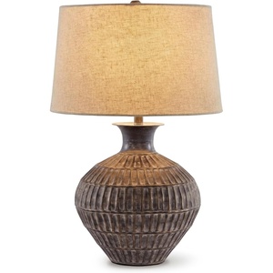 image:imageSignature Design by Ashley Magalie Metal Table Lamp Antiqued SilverAntique Bronze Finish
