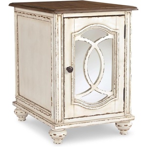 image:imageSignature Design by Ashley Realyn Chairside End Table with StorageWhite  Dark Brown