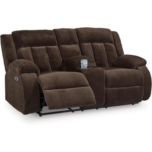 image:imageSignature Design by Ashley SimpleJoy Corduroy Sofa 3 Seater Black CouchDark Chocolate