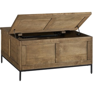 image:imageSignature Design by Ashley Torlanta Lift Top Coffee Table 36 W Square Light BrownBlack Centerpiece Casual Living Room Furniture Solid Wood Frame Birch Veneer MDF Substrate amp Steel