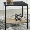 image:imageSignature Design By Ashley Minrich Eclectic Accent Table with Lower Shelf Black amp Light Brown