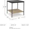 image:imageSignature Design By Ashley Minrich Eclectic Accent Table with Lower Shelf Black amp Light Brown