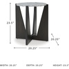 image:imageSignature Design By Ashley Tellrich Contemporary Accent Table with Cross Legs Black amp White