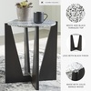 image:imageSignature Design By Ashley Tellrich Contemporary Accent Table with Cross Legs Black amp White
