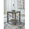 image:imageSignature Design by Ashley 1Piece End Table Farmhouse Square with ShelfDark Gray
