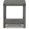 image:imageSignature Design by Ashley 1Piece End Table Farmhouse Square with ShelfDark Gray