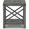 image:imageSignature Design by Ashley 1Piece End Table Farmhouse Square with ShelfDark Gray