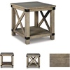image:imageSignature Design by Ashley 1Piece End Table Farmhouse Square with ShelfRustic Brown