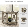 image:imageSignature Design by Ashley 1Piece End Table Farmhouse Square with ShelfRustic Brown