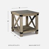 image:imageSignature Design by Ashley 1Piece End Table Farmhouse Square with ShelfRustic Brown