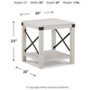 image:imageSignature Design by Ashley 1Piece End Table Farmhouse Square with ShelfWhite