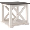 image:imageSignature Design by Ashley 1Piece End Table Farmhouse Square with ShelfWhite and Brown