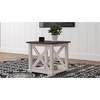 image:imageSignature Design by Ashley 1Piece End Table Farmhouse Square with ShelfWhite and Brown