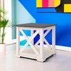 image:imageSignature Design by Ashley 1Piece End Table Farmhouse Square with ShelfWhite and Brown