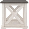 image:imageSignature Design by Ashley 1Piece End Table Farmhouse Square with ShelfWhite and Brown