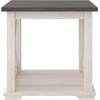 image:imageSignature Design by Ashley 1Piece End Table Farmhouse Square with ShelfWhite and Brown