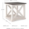 image:imageSignature Design by Ashley 1Piece End Table Farmhouse Square with ShelfWhite and Brown