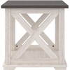 image:imageSignature Design by Ashley 1Piece End Table Farmhouse Square with ShelfWhite and Brown