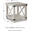 image:imageSignature Design by Ashley 1Piece End Table Farmhouse Square with ShelfWhitewash