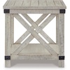 image:imageSignature Design by Ashley 1Piece End Table Farmhouse Square with ShelfWhitewash