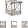 image:imageSignature Design by Ashley 1Piece End Table Farmhouse Square with ShelfWhitewash