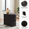 image:imageSignature Design by Ashley 1Piece Narrow End Table with Drawers and USBBlack
