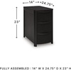 image:imageSignature Design by Ashley 1Piece Narrow End Table with Drawers and USBBlack
