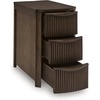image:imageSignature Design by Ashley 1Piece Narrow End Table with Drawers and USBDark Brown