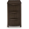 image:imageSignature Design by Ashley 1Piece Narrow End Table with Drawers and USBDark Brown