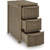 image:imageSignature Design by Ashley 1Piece Narrow End Table with Drawers and USBLight Brown