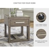 image:imageSignature Design by Ashley 1Piece Wood End Table with USB Grayish Brown