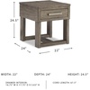 image:imageSignature Design by Ashley 1Piece Wood End Table with USB Grayish Brown
