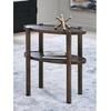 image:imageSignature Design by Ashley 2Tier Narrow Oval End Table Gray Brown