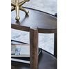 image:imageSignature Design by Ashley 2Tier Narrow Oval End Table Gray Brown