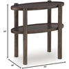 image:imageSignature Design by Ashley 2Tier Narrow Oval End Table Gray Brown