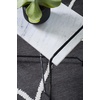 image:imageSignature Design by Ashley Ashber Contemporary MarbleTabletop Accent Table with Cross Legs White amp Black