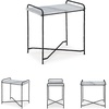 image:imageSignature Design by Ashley Ashber Contemporary MarbleTabletop Accent Table with Cross Legs White amp Black