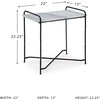 image:imageSignature Design by Ashley Ashber Contemporary MarbleTabletop Accent Table with Cross Legs White amp Black