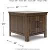 image:imageSignature Design by Ashley Breckington End Table with Storage Dark BrownAntique Brown