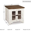 image:imageSignature Design by Ashley Breckington End Table with Storage Dark BrownDark Brown  White