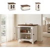 image:imageSignature Design by Ashley Breckington End Table with Storage Dark BrownDark Brown  White
