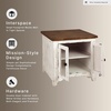 image:imageSignature Design by Ashley Breckington End Table with Storage Dark BrownDark Brown  White