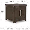 image:imageSignature Design by Ashley Breckington End Table with Storage Dark BrownDark Brown