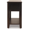 image:imageSignature Design by Ashley Breegin Narrow Chairside End TableDark Brown