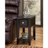 image:imageSignature Design by Ashley Breegin Narrow Chairside End TableDark Brown