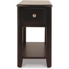 image:imageSignature Design by Ashley Breegin Narrow Chairside End TableDark Brown