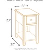 image:imageSignature Design by Ashley Breegin Narrow Chairside End TableDark Brown