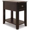 image:imageSignature Design by Ashley Breegin Narrow Chairside End TableDark Brown